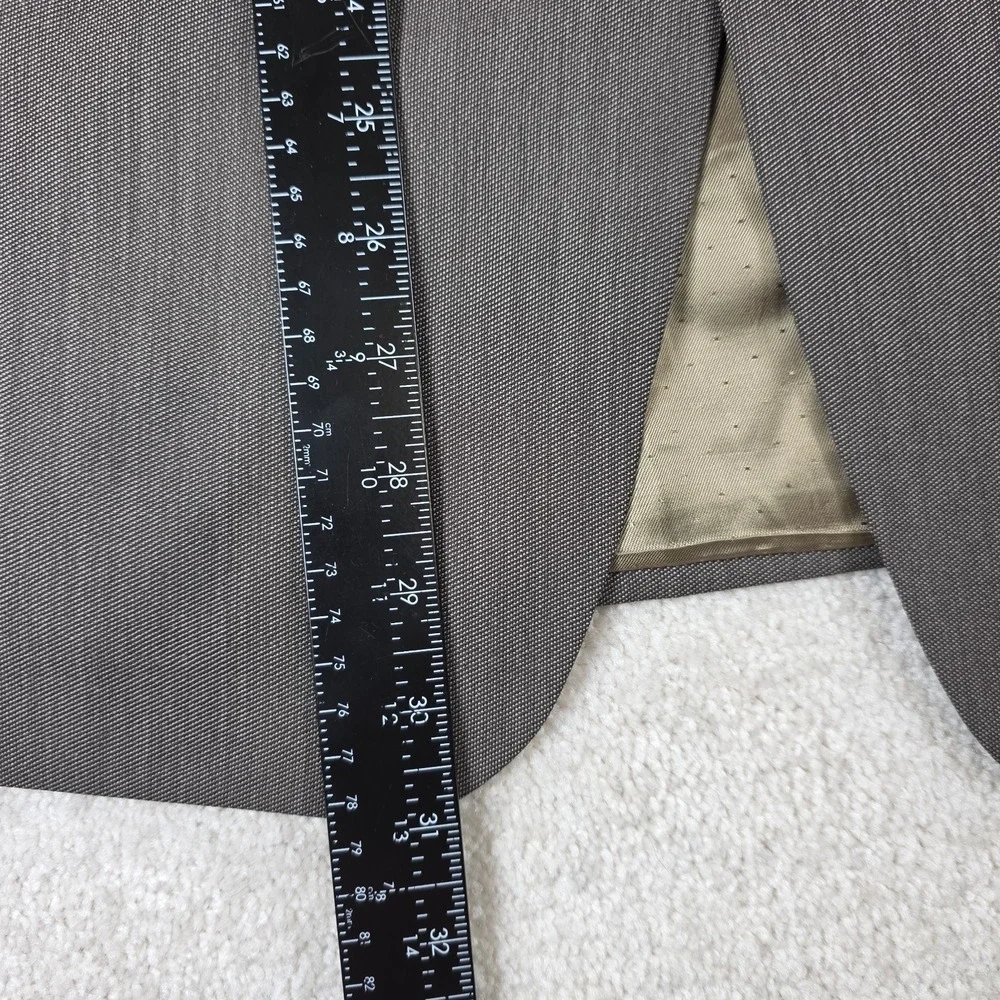 Calvin Klein Mens 44L‎ Gray Wool Suit 2 Piece Single Breasted Made In Canada